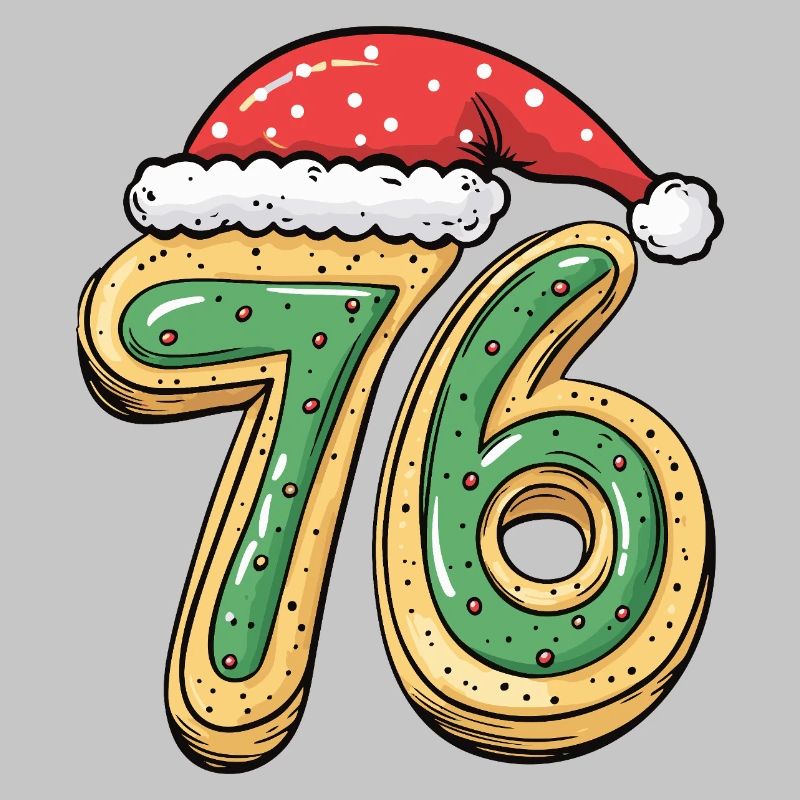 76 Number Cookie Christmas