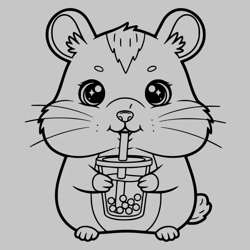 Hamster mit Becher