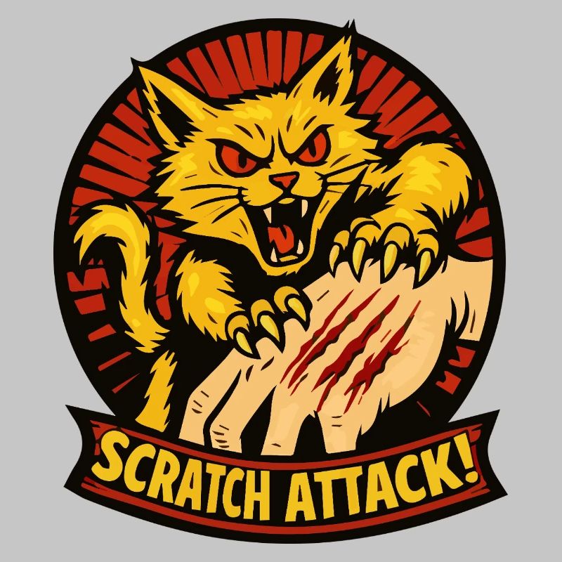 Scratch Attack Angry Cat Claw Design