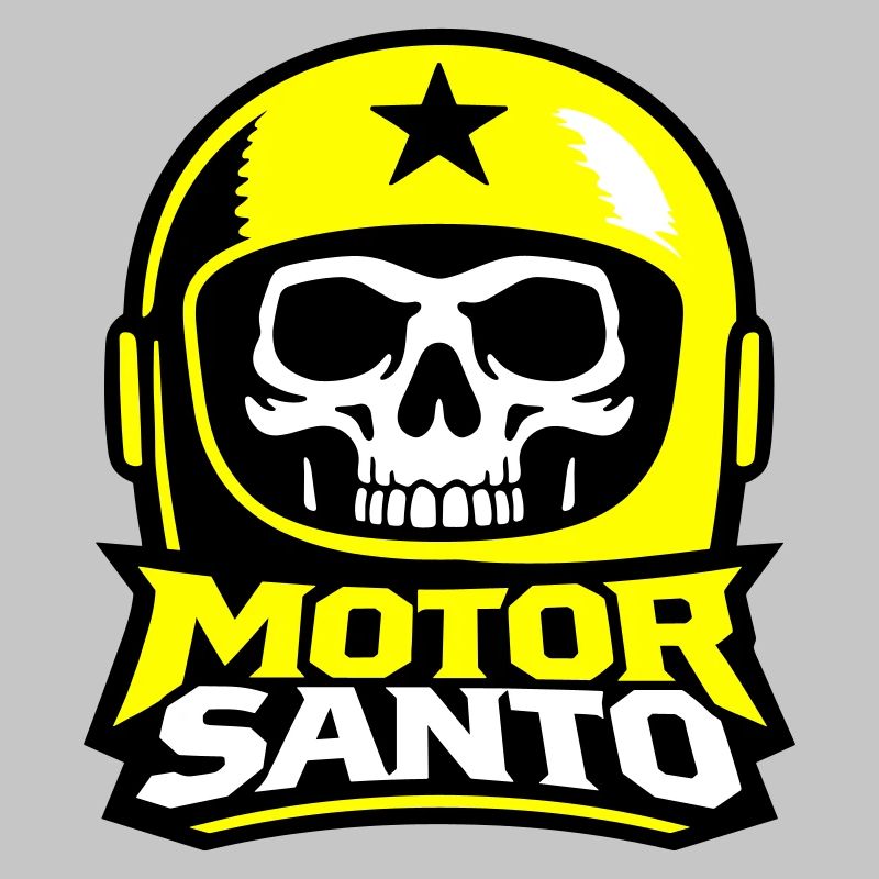 Motor Santo Skull Logo