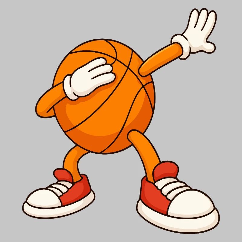 Basketball-Maskottchen-Deckgesicht