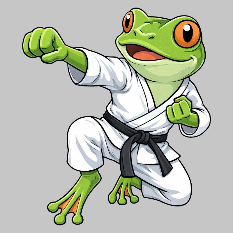 Frog Toad Martial Arts Karate Japan Tradition