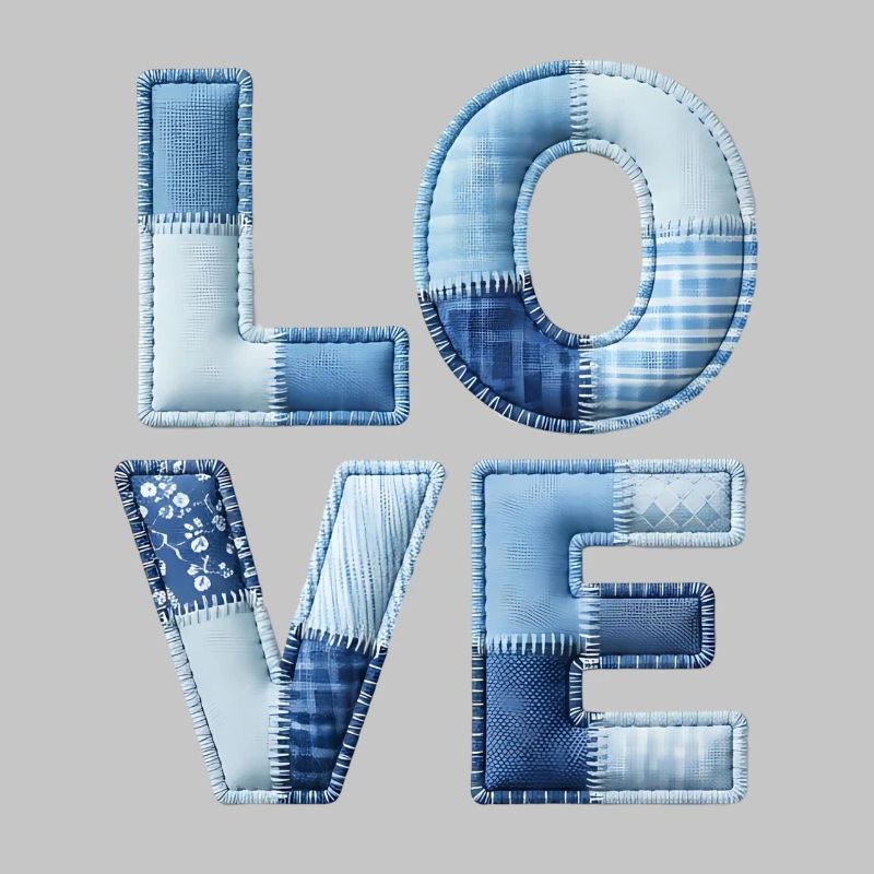 Love Modern Patchwork Art
