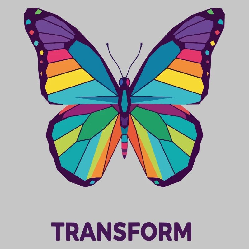 Rainbow Geometric Butterfly