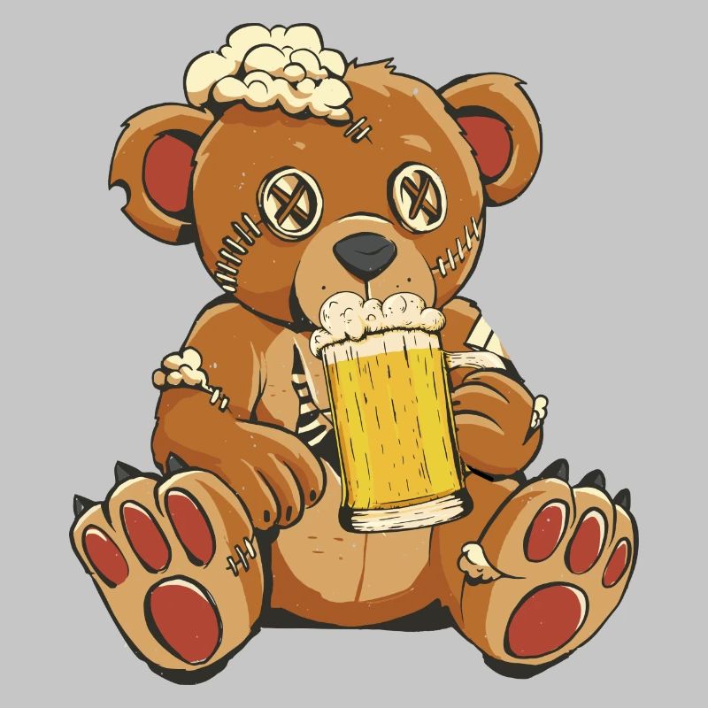 Sewn Beer Drinker Bear Bear