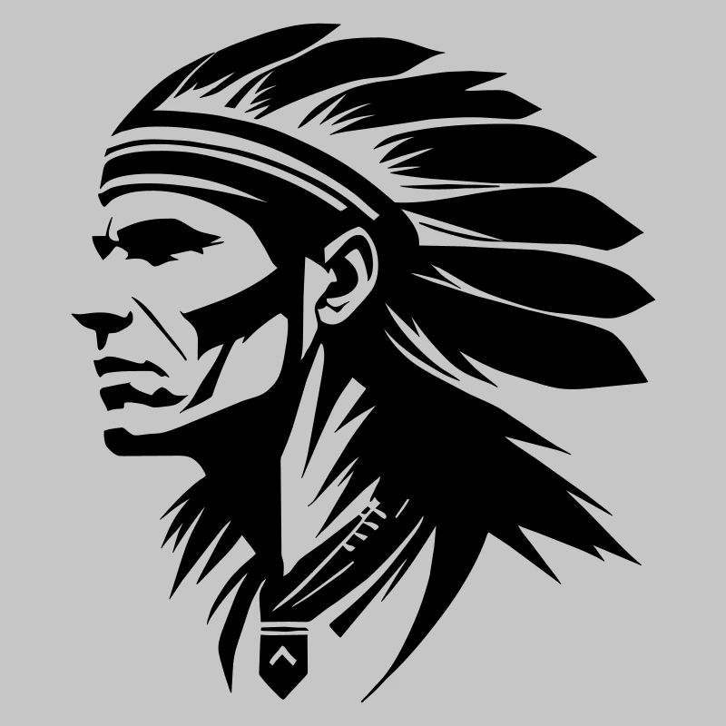 Indianer Häuptling mit Federn