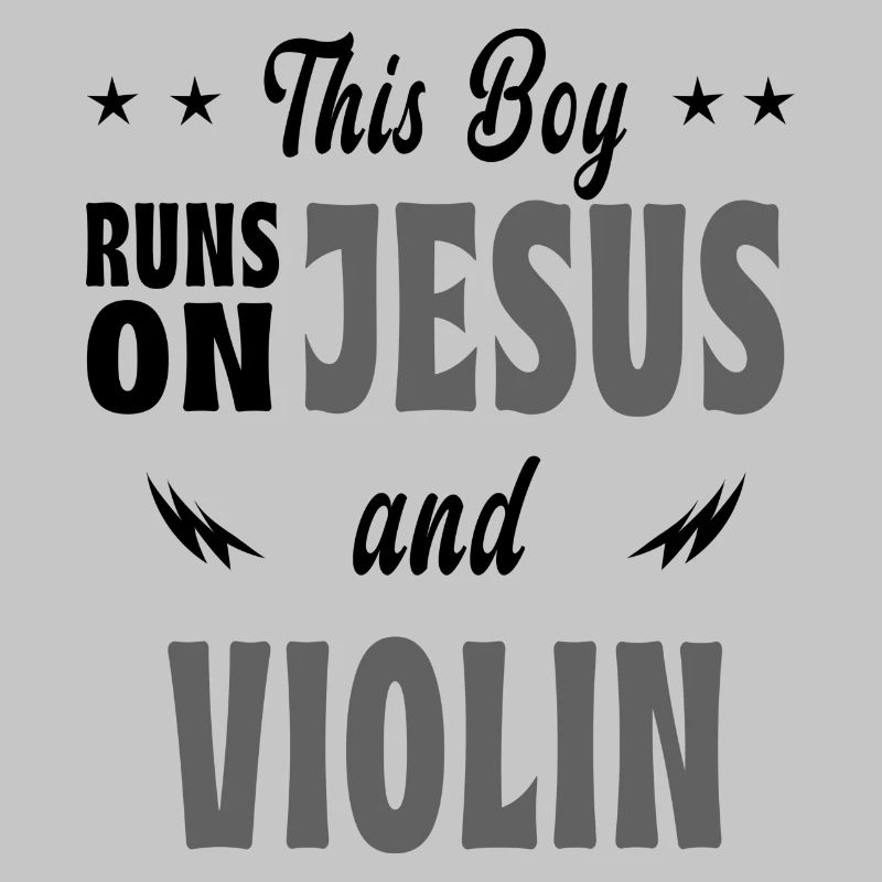 This boy Runs On Jesus and violin