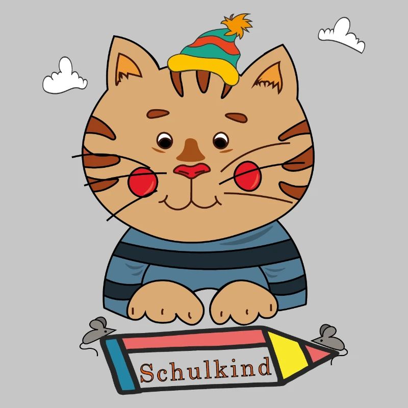 Schulkind Katze