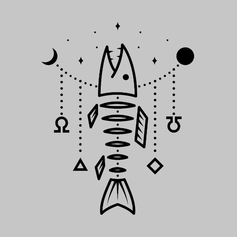 Fishing - Design Fish in Boho Style