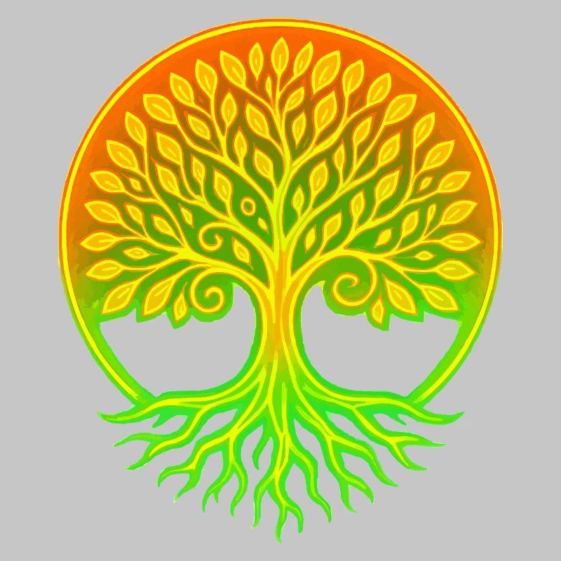 Lebensbaum im Regenbogenkreis