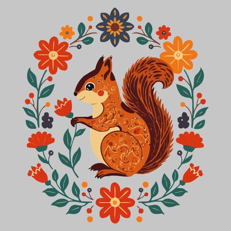 Blumenkranz-Eichhörnchen