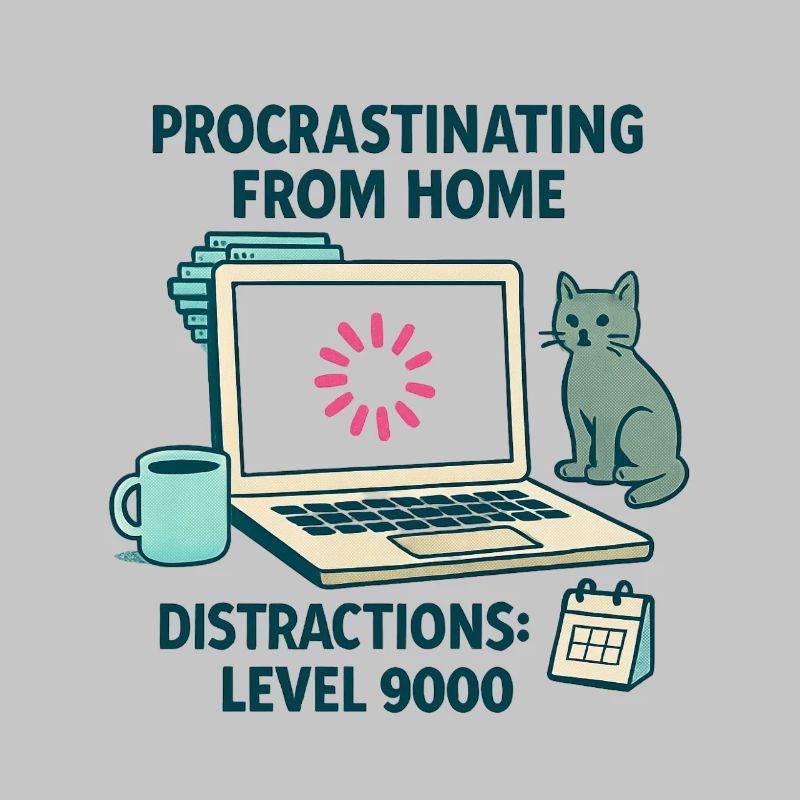 Humor, Prokrastination, Telearbeit, Chat und Kaffee