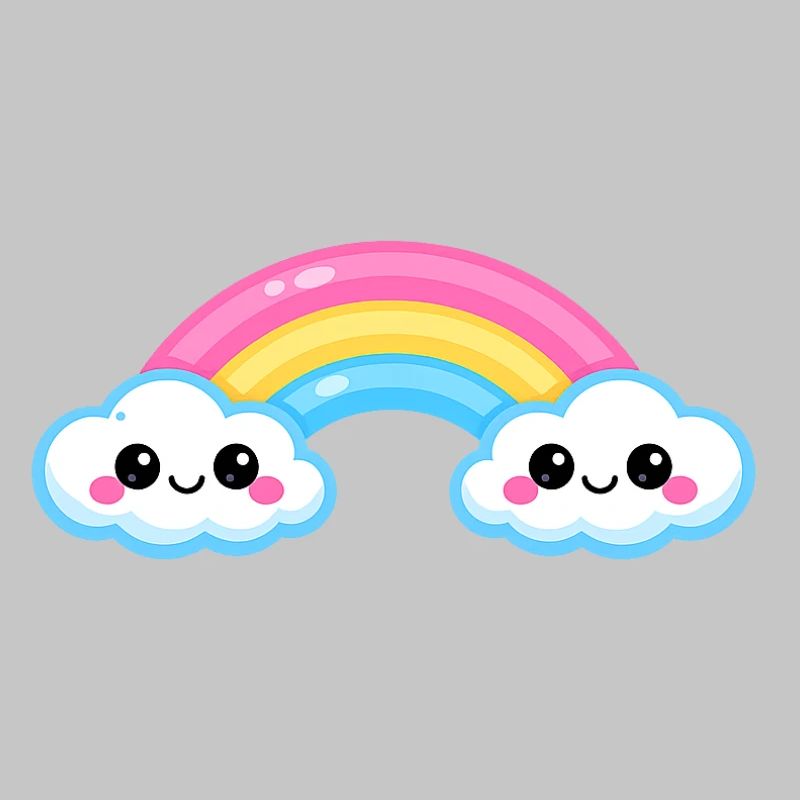 Cute Cloud Rainbow Duo