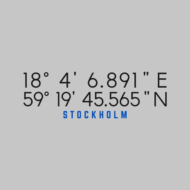 Stockholm Coordinates Chart