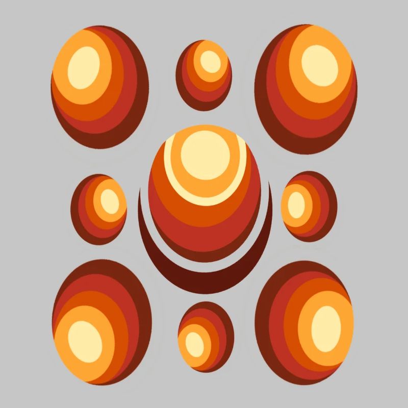 70s Wallpaper Pattern Retro Circle Pattern