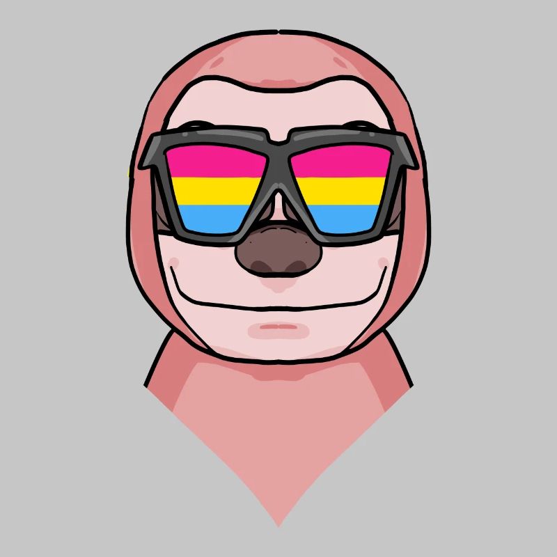 Pansexual sloth - sloth with glasses