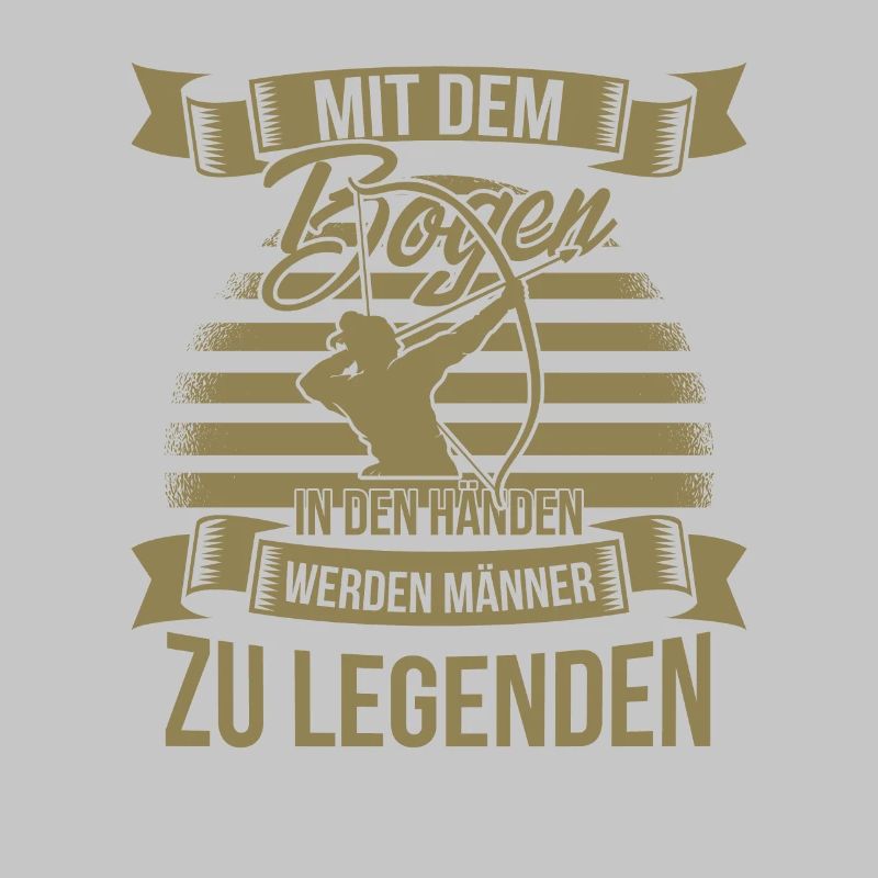 Bogenschiessen mit dem Bogen in den Händen