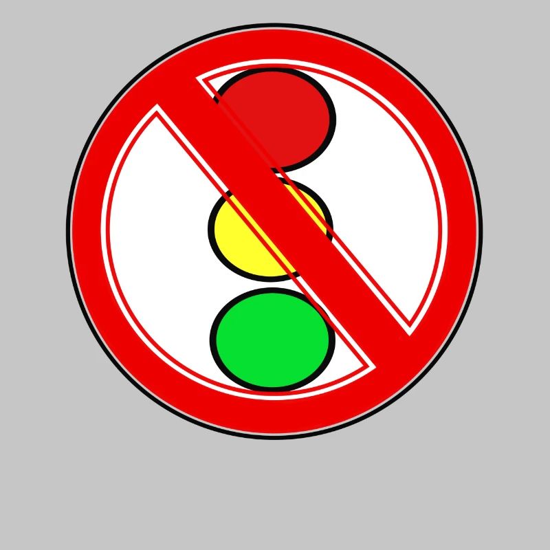 Panneau d’interdiction des feux de circulation