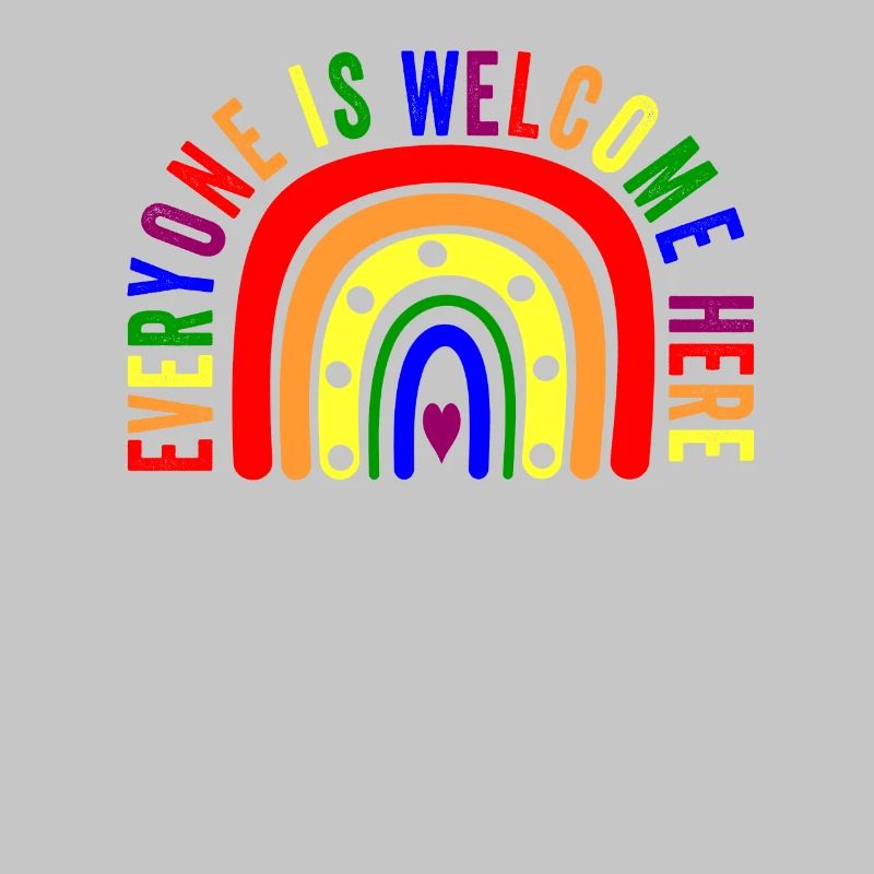 UNITY DAY Everyone is Welcome Here Boho Rainbow