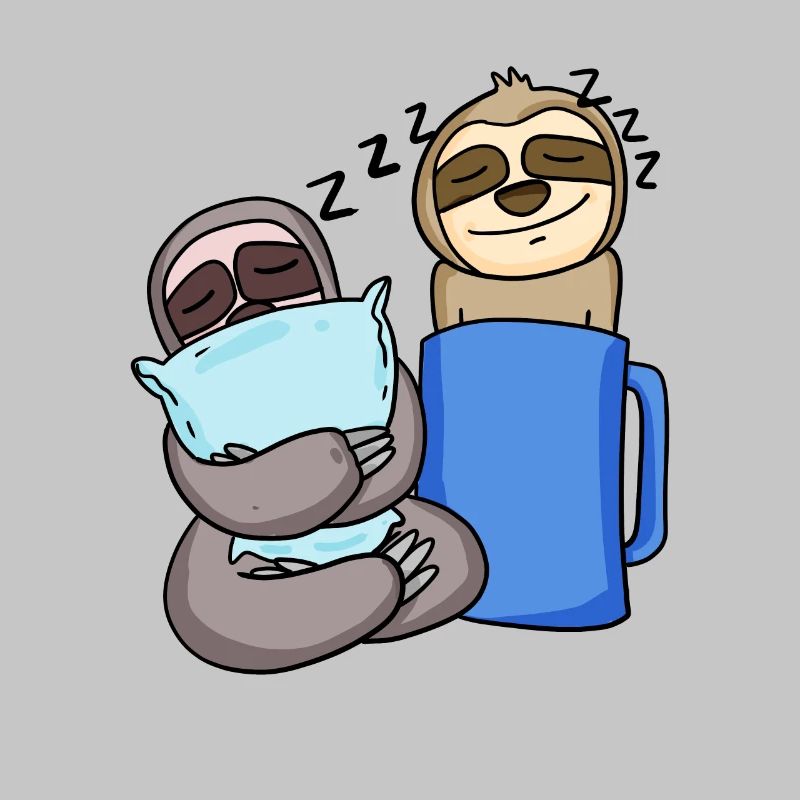 Sloth Sloths Sleeping Coffee