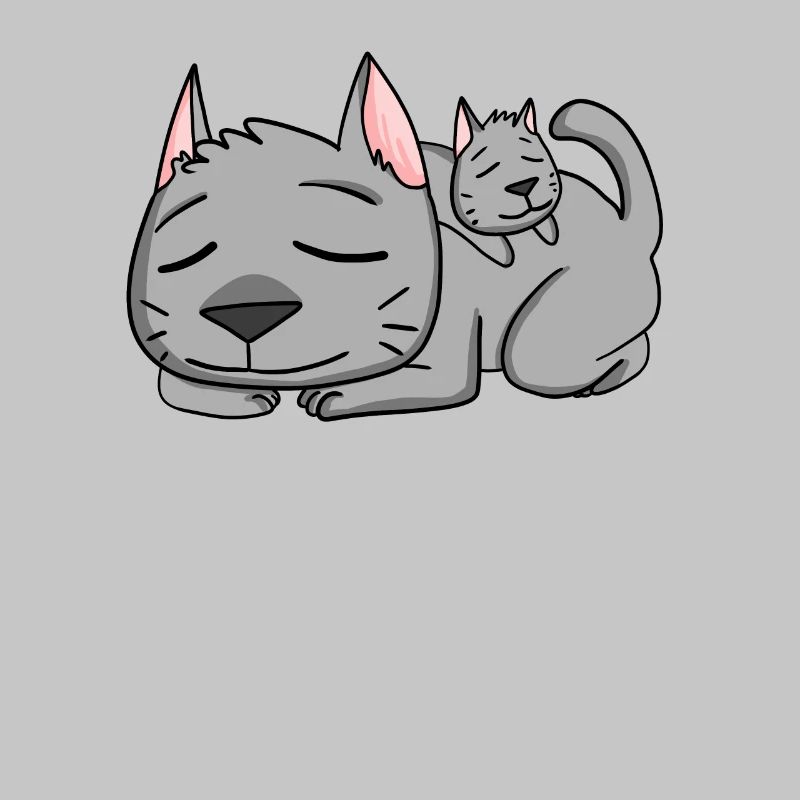 Chat avec bébé chat