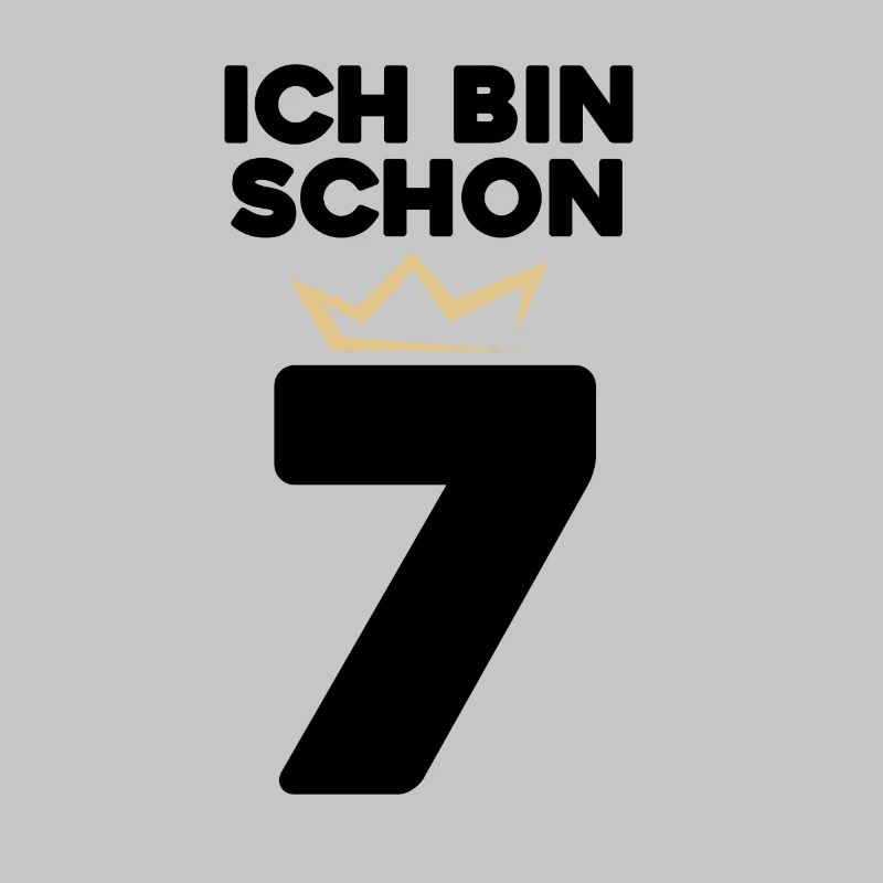 7 Geburtstag - 7 Jahre mit Krone