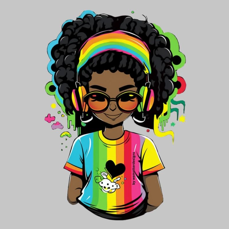 Leuchtender Reggae-Pullover mit Rainbow-Design