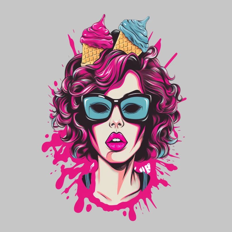 Lebendige Pop-Art Comics Schwester