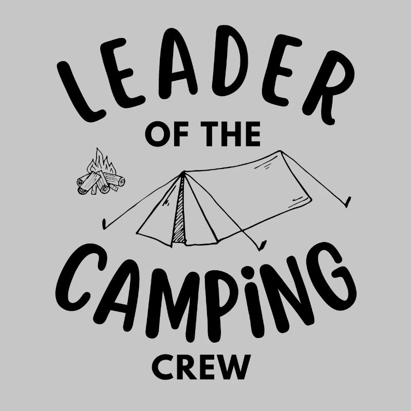 Chef de l’équipe de camping drôle