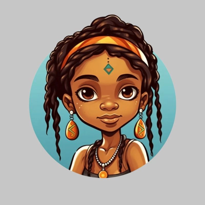 Afro Schwarz Kind Junge Mädchen Ethno Geschenkidee