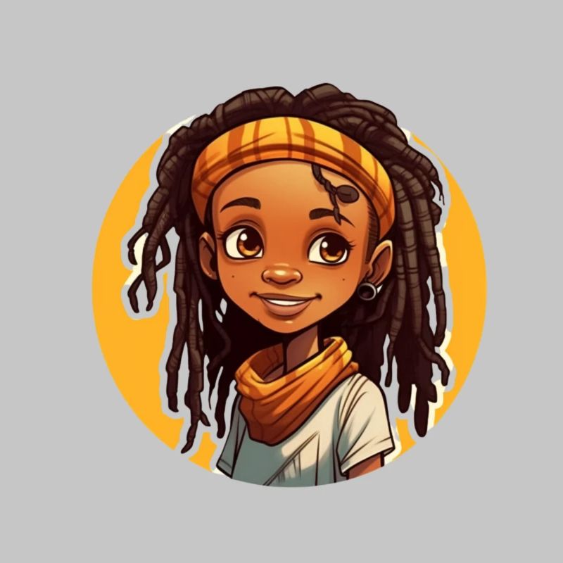 Lässiger Dreadlocks-Stil mit bunter Kopfbedeckung