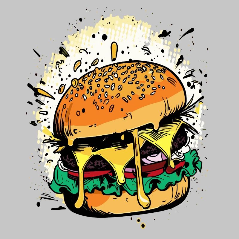 Cheeseburger Comic Burger