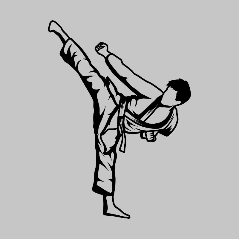 Dessin de garçon de karaté