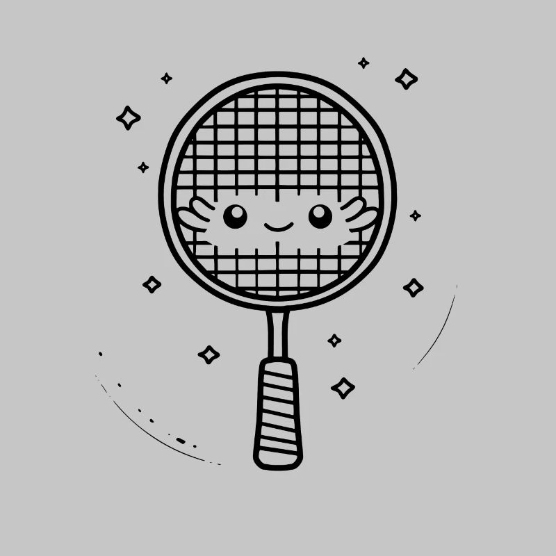 Badminton Racket Comic