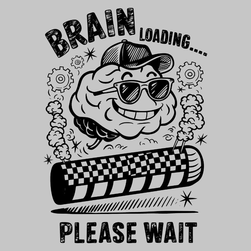 Brain Loading Funny Intelligent Humor Progress Art