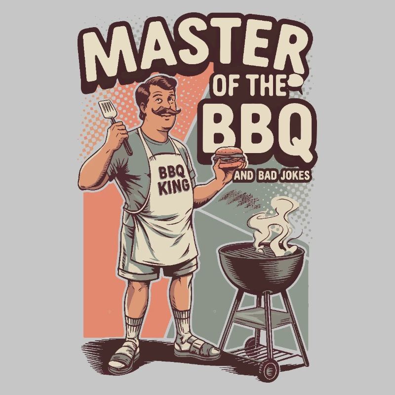 Retro BBQ Master Funny Grill King
