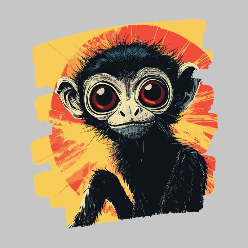 Singe araignée rétro