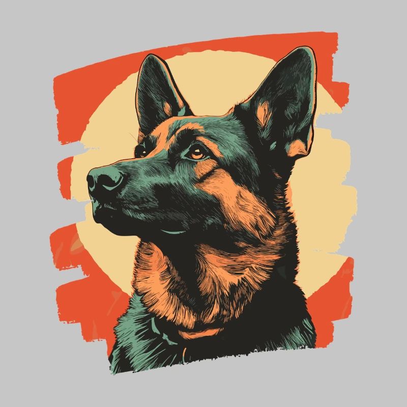 Schäferhund Retro