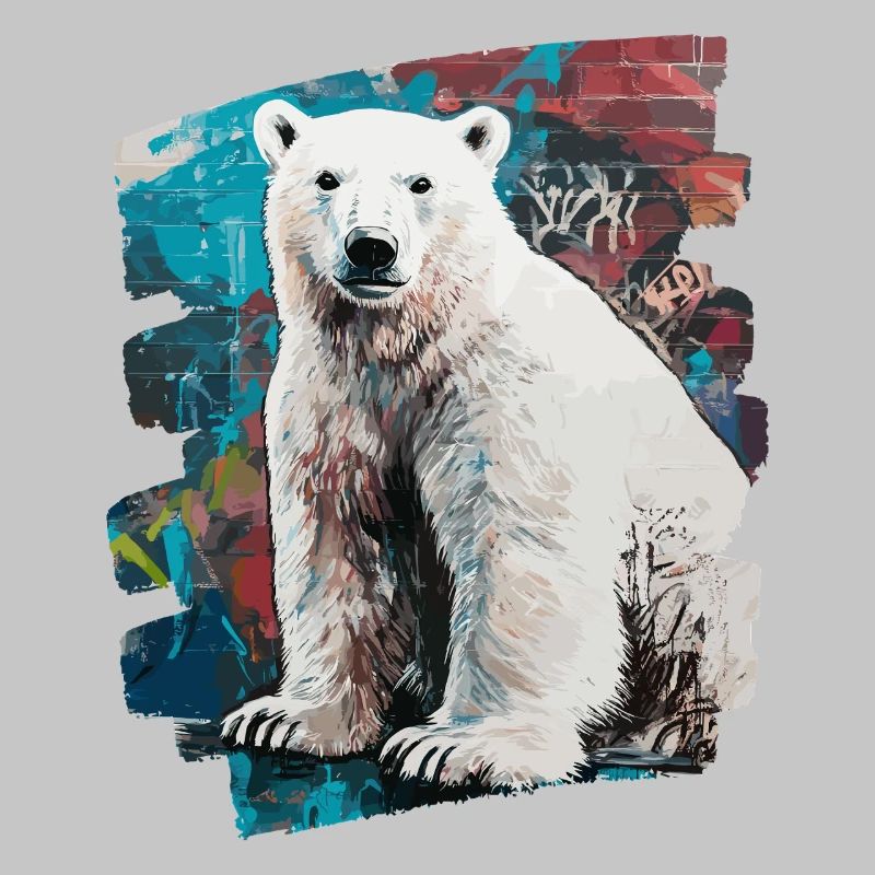 Eisbär Graffiti Sprayer