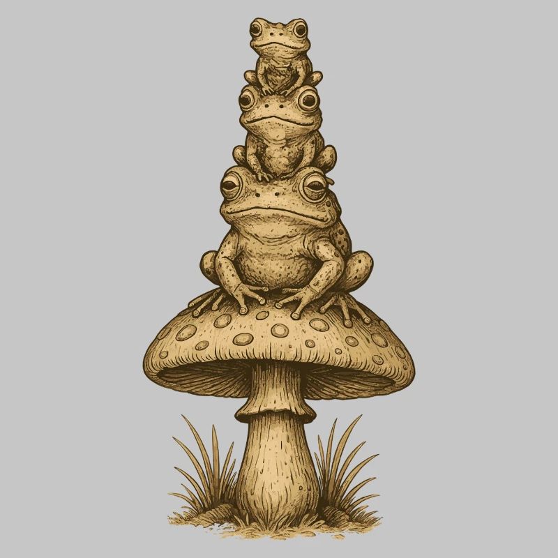 Frog Totem on Mushroom Stack