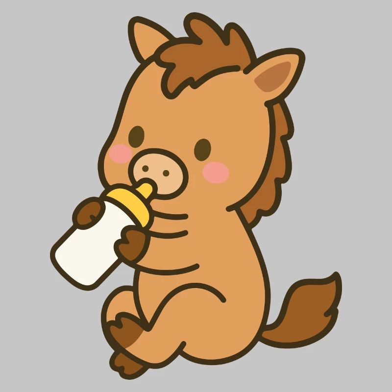Pfohlen mit Milchflasche