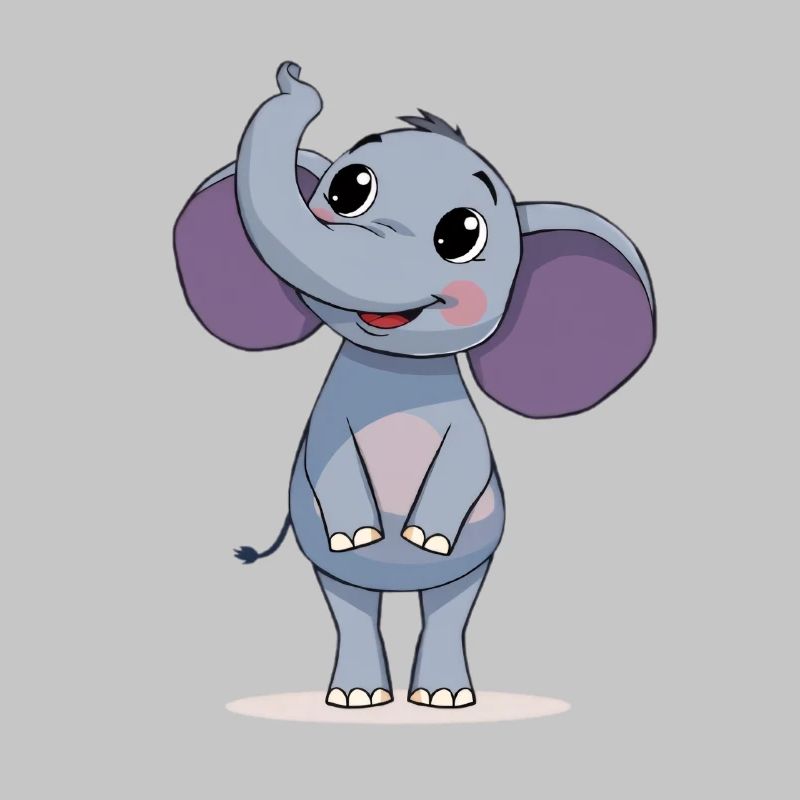 Conception graphique d’éléphant mignon