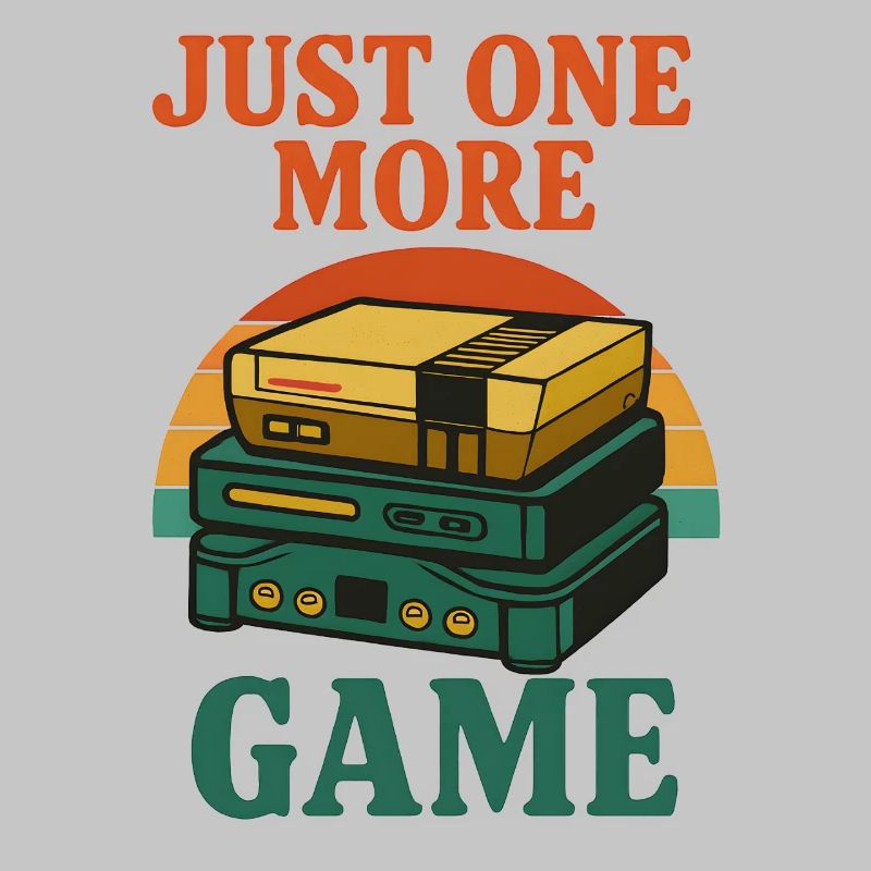 Retro Gaming Stack Illustration