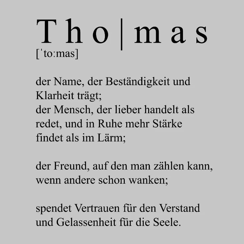Thomas Definition Typografie