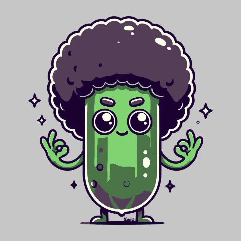 Gurke mit Afro