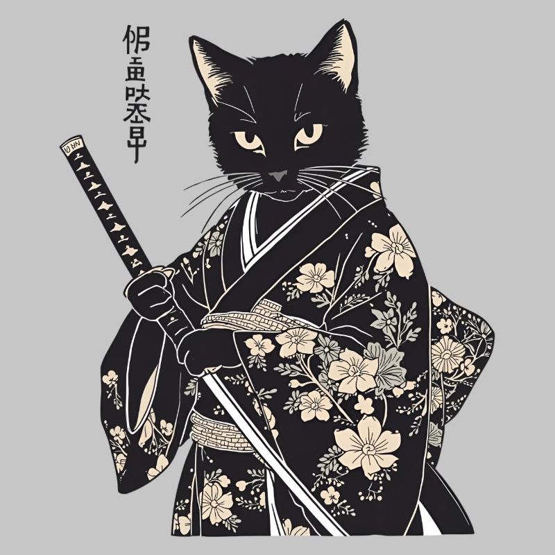 Samurai Cat – Modern Japanese Style
