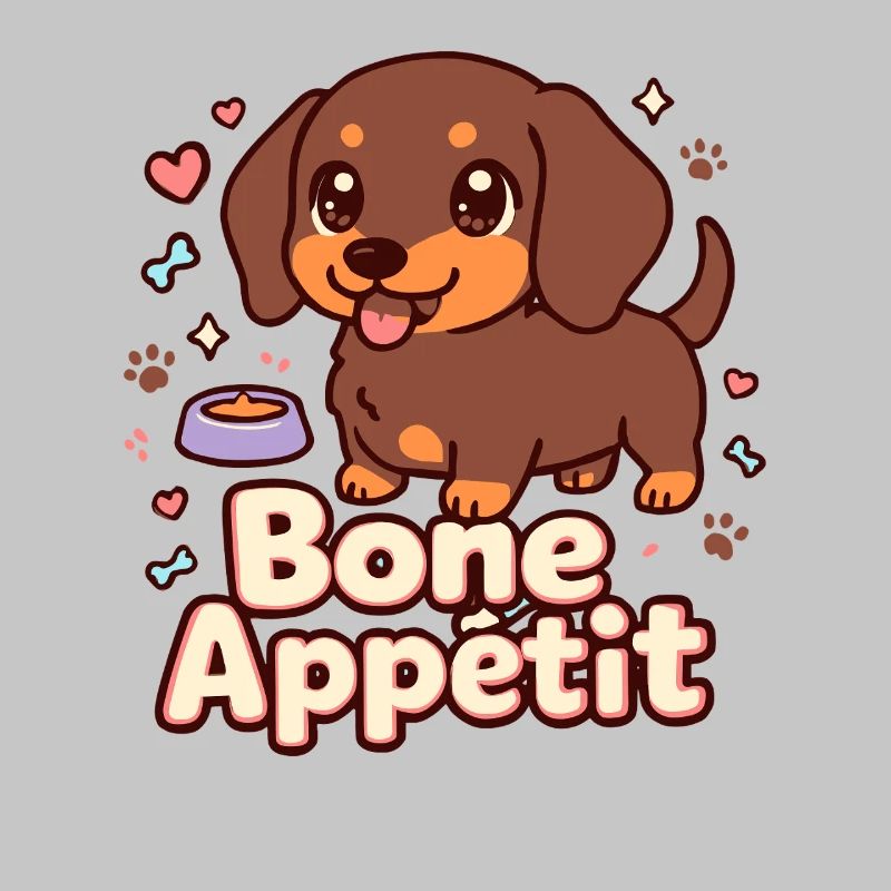 Conception d’appétit d’os de teckel mignon