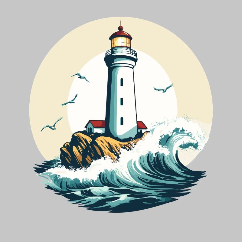 Lighthouse on the seashore