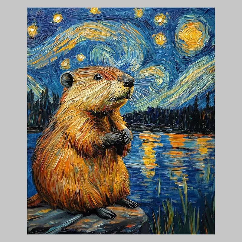 Bieber Van Gogh Style Starry Night