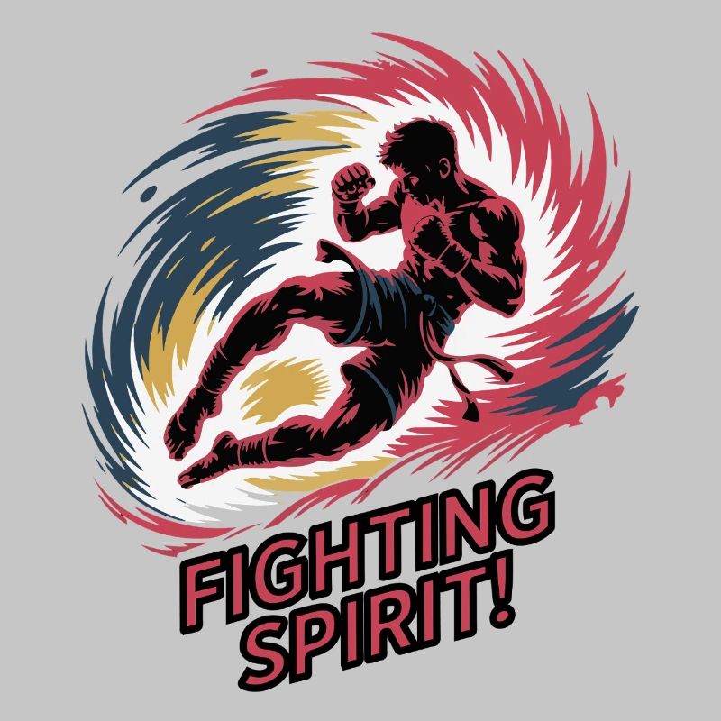 Dynamisches Kampfsport-Kampfgeist-Design